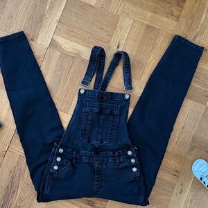 KanCan Dark Wash Denim Overalls